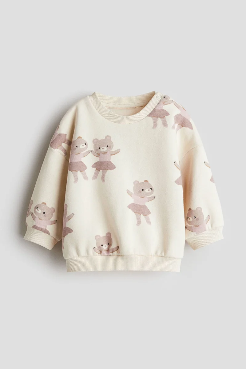 H&M Printed brushed-inside sweatshirt