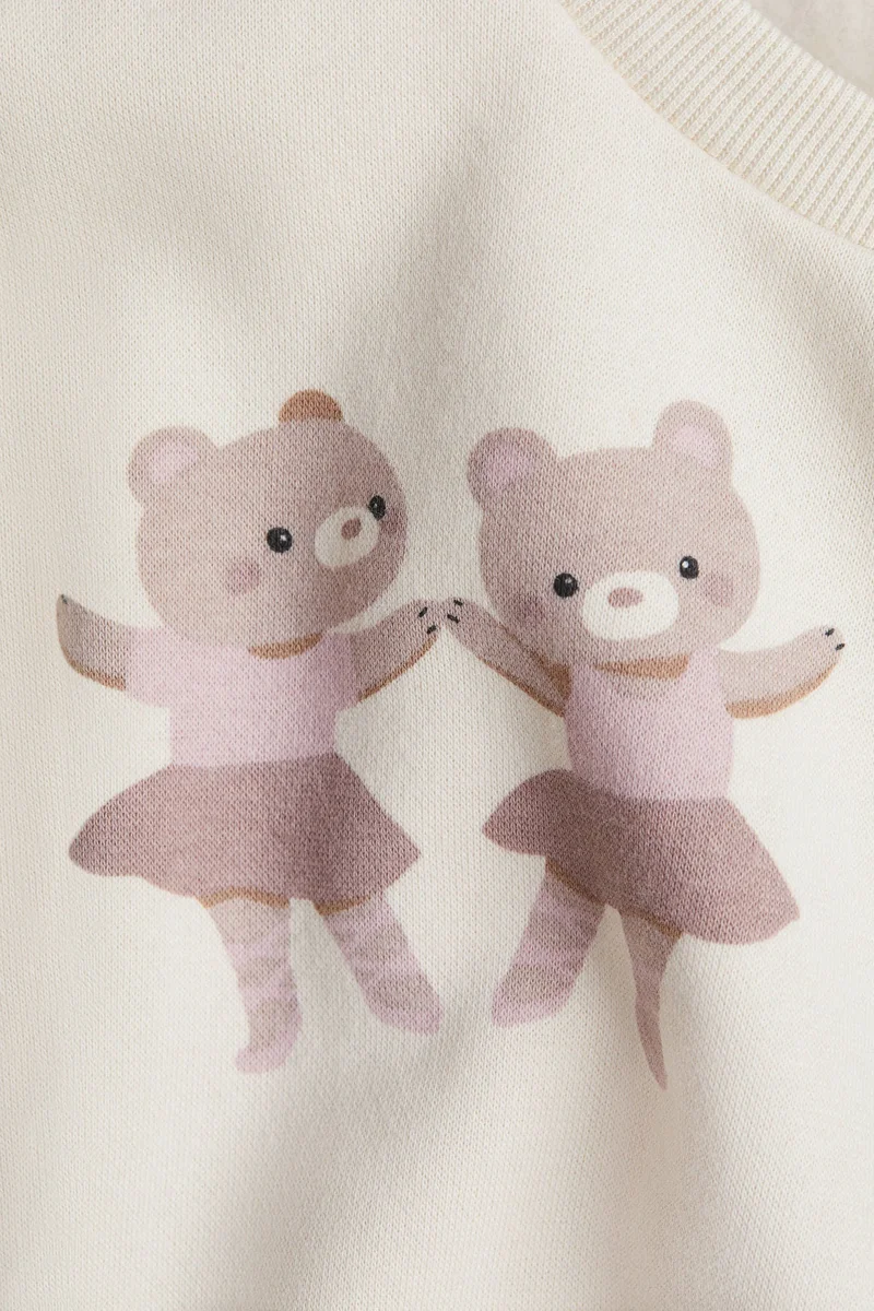 H&M Printed brushed-inside sweatshirt