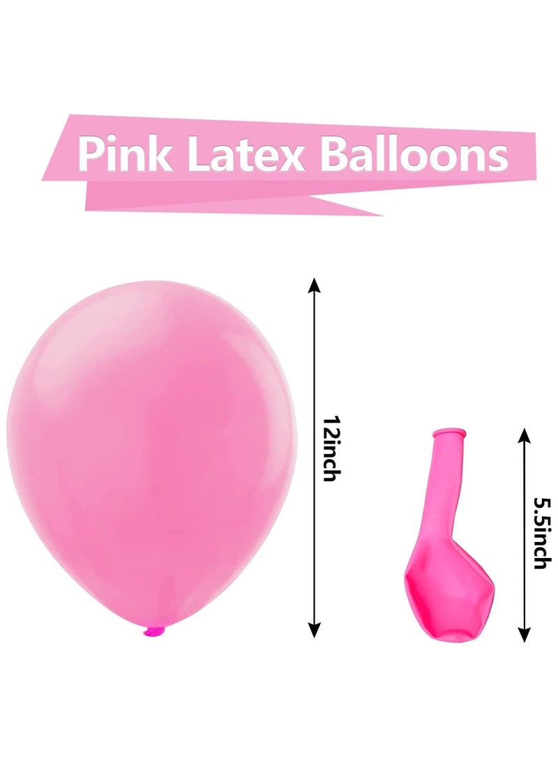 STARTEX 100 Pack 12 inch Round Helium Pink Balloons for Birthday Wedding Anniversary Baby Shower Party Decoration - Image 2
