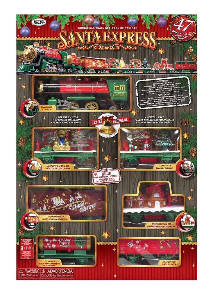 MAD TOYS Santa Express Light-Up Christmas Train Set  - Image 1