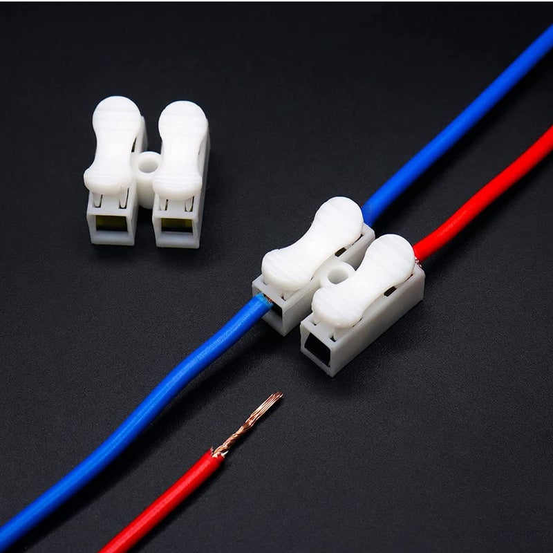 GREENARTZ 30pcs 2 pin Quick Push wire connector Electrical for Cable Lock Push Screwless Terminals (30 pcs) - Image 1