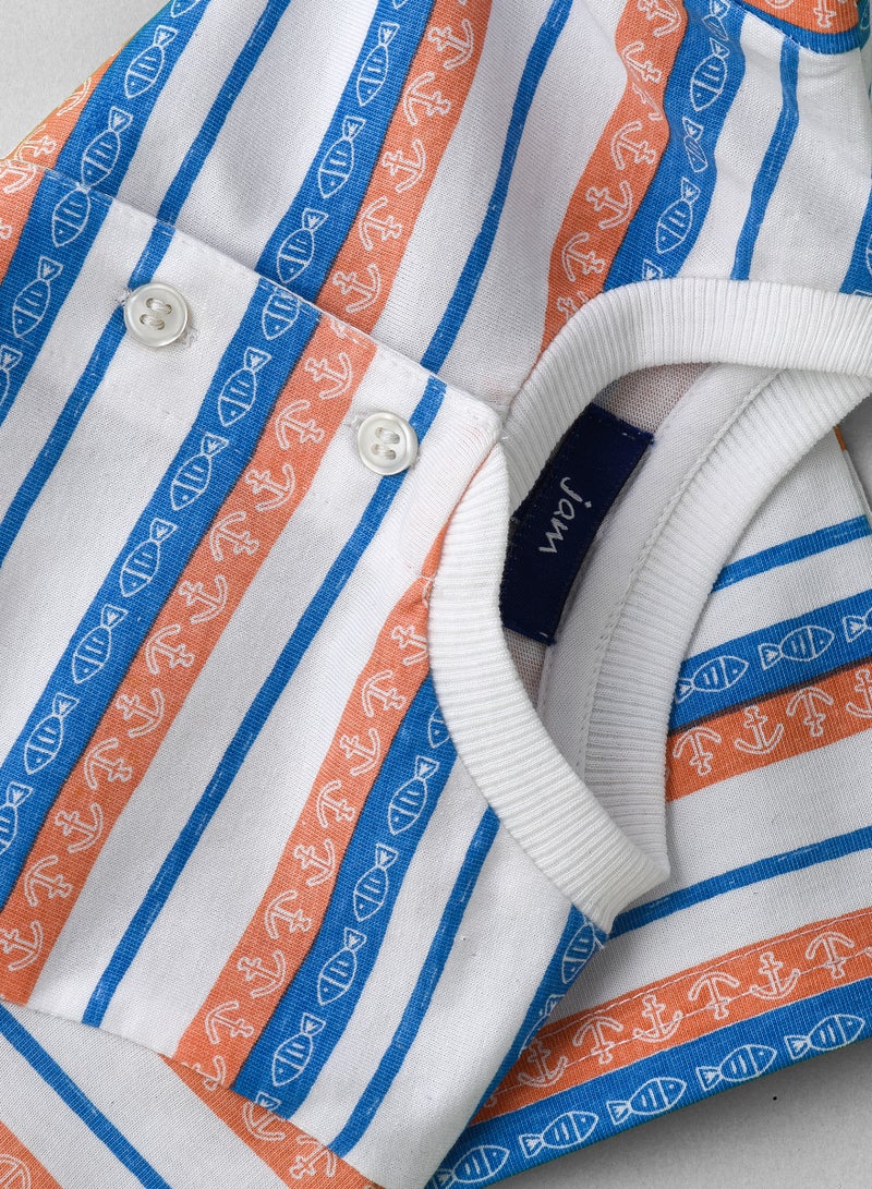 JAM Boys' Multicolor Striped Polo Cotton T-Shirt - Image 4