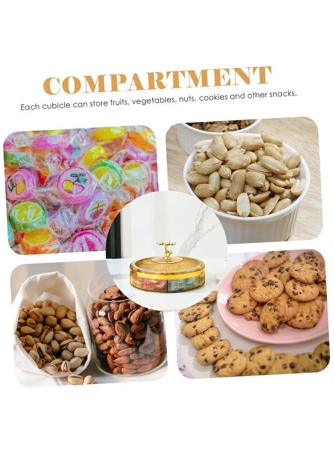 هومستر صينية تقديم دائرية مقسمة مع طبق مكسرات سكوبارتي غطاء أصفر 25.5x8 سم - Image 5