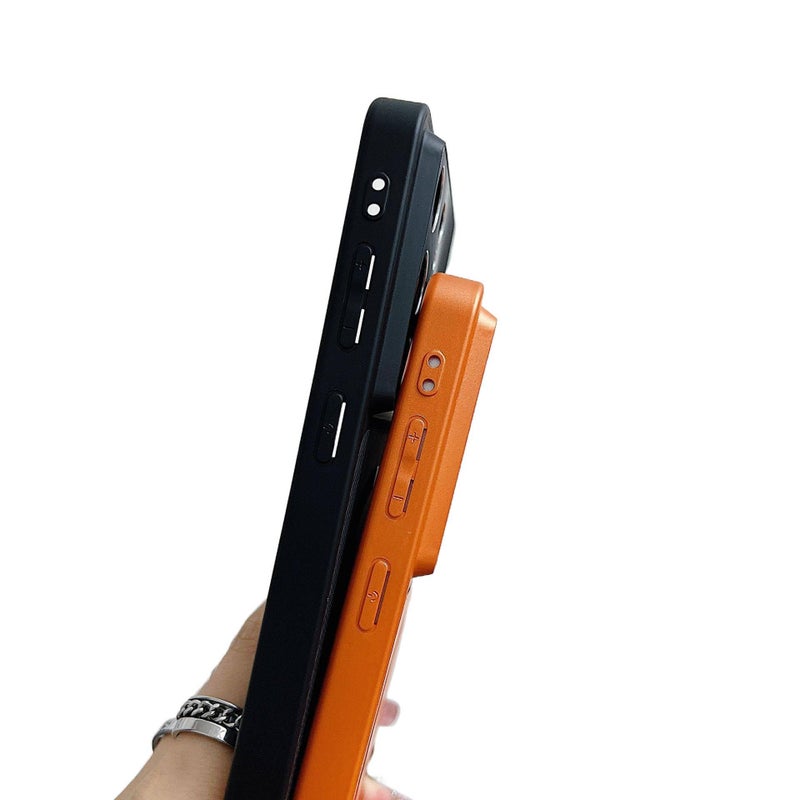 غطاء MagSafe بAcrylic لـ Samsung Galaxy S23 مع مغناطيس قوي وحامل قائم مع مقاوم للصدمات مع قبضة مضادة للانزلاق مع حماية من السقوط باللون برتقالي مضاد للانزلاق مغناطيسي بوظيفة حامل. - Image 4