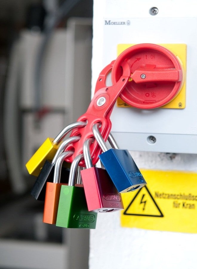 أباس قفل ABUS Red 72/40 Lockout Tagout مع قيد بطول 1 بوصة، قفل مفرد، مفتاح متشابه، قفل واحد مع مفتاحين - Image 3