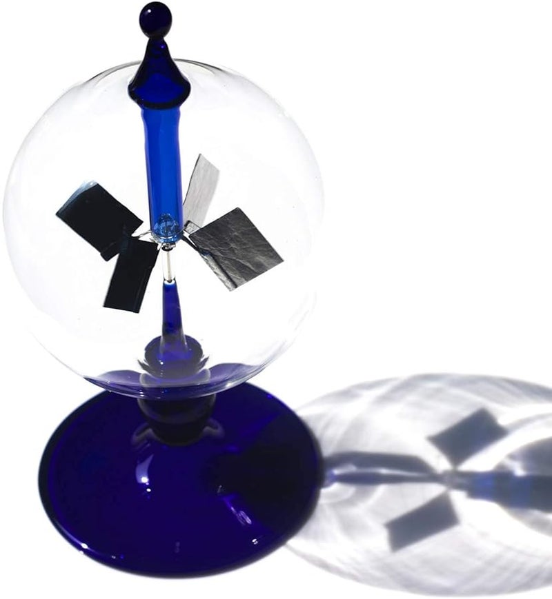 مقياس الإشعاع الشمسي الأزرق - دوارات كروكس الدوارة - زينة مكتب منزلية تعمل بالطاقة الشمسية - Image 1