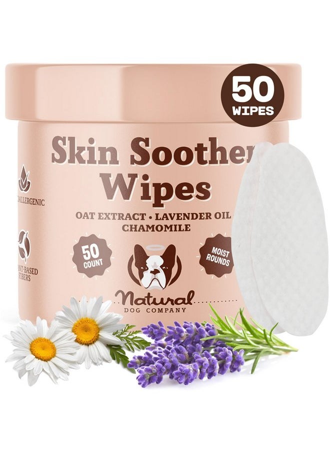  شركة Natural Dog - مناديل مهدئة للبشرة من شركة Natural Dog Company، 50 قطعة، مناديل مهدئة للحيوانات الأليفة للكلاب، تركيبة مضادة للحساسية، مرطب للكلاب للبشرة الجافة، مناديل للعناية بالكلاب، تخفيف حكة الحيوانات الأليفة للكلاب - Image 1