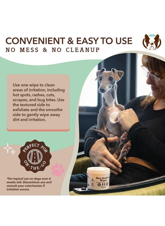  شركة Natural Dog - مناديل مهدئة للبشرة من شركة Natural Dog Company، 50 قطعة، مناديل مهدئة للحيوانات الأليفة للكلاب، تركيبة مضادة للحساسية، مرطب للكلاب للبشرة الجافة، مناديل للعناية بالكلاب، تخفيف حكة الحيوانات الأليفة للكلاب - Image 1