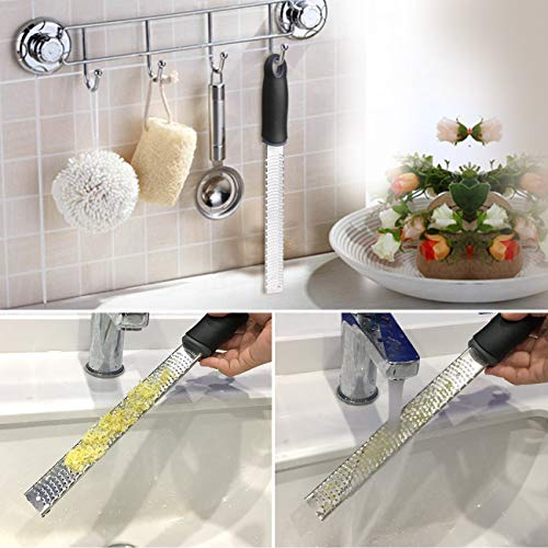 Baskety Lemon Zester & Cheese Grater 13 Inch Stainless Steel Zester with Protective Cover Ginger, Garlic, Fruits & Vegetables (Black) - Image 4