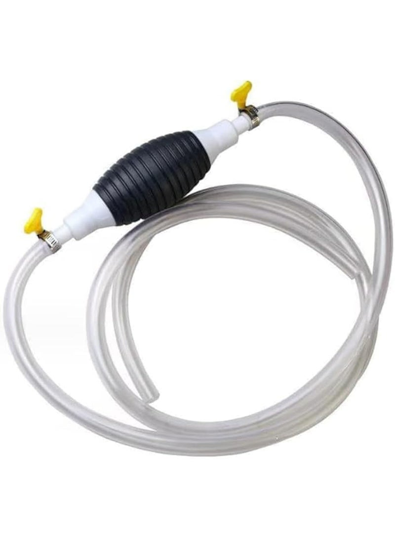 Multifunction Liquid Sucker Pump, Portable Siphon Pump For Gasoline Diesel And Other Liquid Water, Manual Fuel Transfer Pump Gasoline Transfer Pump with 6.5Ft Syphon Hose - Image 1
