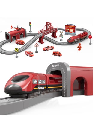 Electric Train Toys Sets for Boys 66Pcs Battery Operated Train Set with Tracks Magnetic Connection DIY Rail Car Puzzle Assembling Building Blocks Track Magnetic Train Theme Set - pzsku/Z25F2D9FC014993BEE3B5Z/45/1743473035/528e1439-67aa-449d-a4e6-343245eb4e09