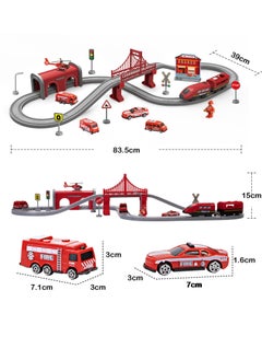 Generic Electric Train Toys Sets for Boys 66Pcs Battery Operated Train Set with Tracks Magnetic Connection DIY Rail Car Puzzle Assembling Building Blocks Track Magnetic Train Theme Set  - Image 5