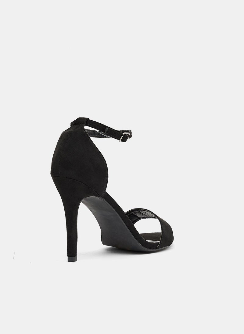 Suedette High-Heel Sandals