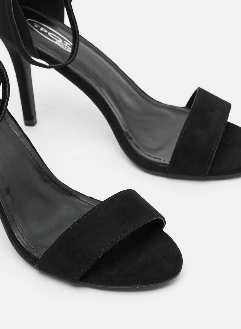 Suedette High-Heel Sandals