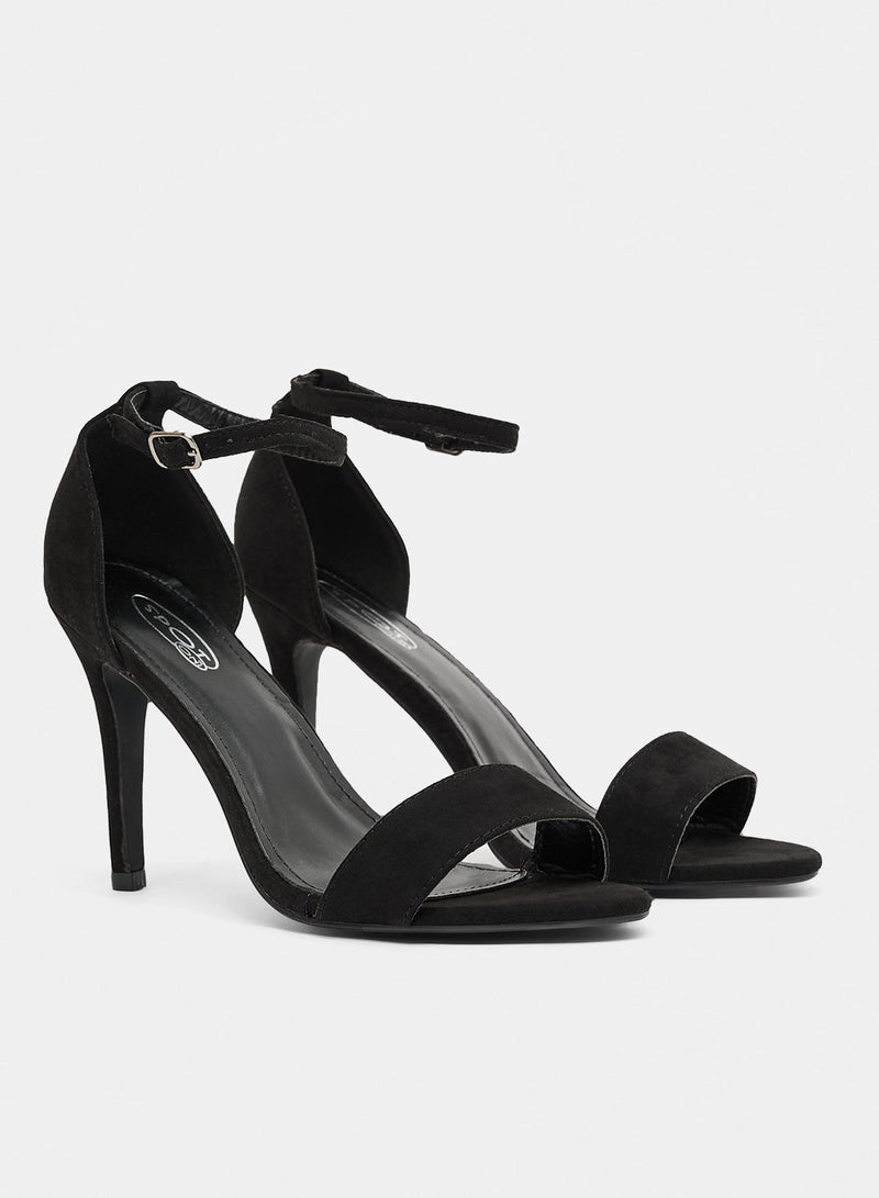 Suedette High-Heel Sandals