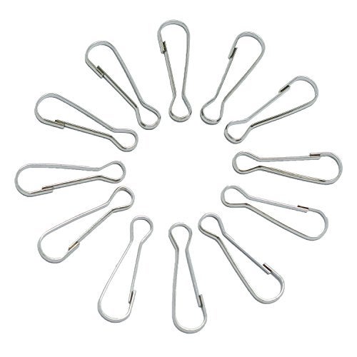 INNETOC 100 Pcs - Metal Spring Hooks 1 1/2" 38mm Purse Pulis Snap Clip for Lanyard Zipper Pull Id Card (38mm, Nickel) - Image 3