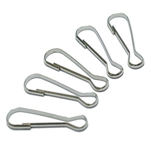 INNETOC 100 Pcs - Metal Spring Hooks 1 1/2" 38mm Purse Pulis Snap Clip for Lanyard Zipper Pull Id Card (38mm, Nickel) - Image 2