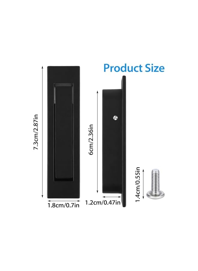 promass Pocket Door Pull Handle, Sliding Door Handles Recessed Flush Finger Pull Flush Mount Door Pull Pocket Door Hardware Pocket Door Edge Pulls for Pocket Door Closet Door Barn Door(A) - Image 4