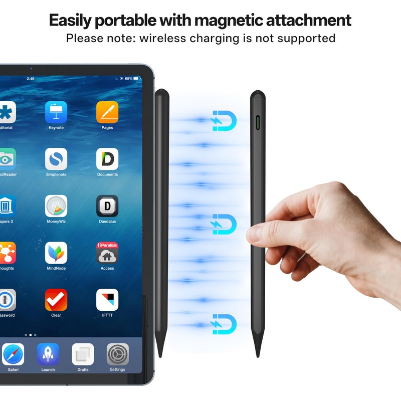 AZX Stylus Pen for iPad Pro 13/12.9/11 Inch-Fast Charge Active Pencil for 2018-2025 iPad Pro 11"/12.9"/M4, iPad 6th/7th/8th/9th/10th/11th, iPad Air 3/4/5/M2/M3, iPad mini 5/6/7/A17pro Gen - Image 4
