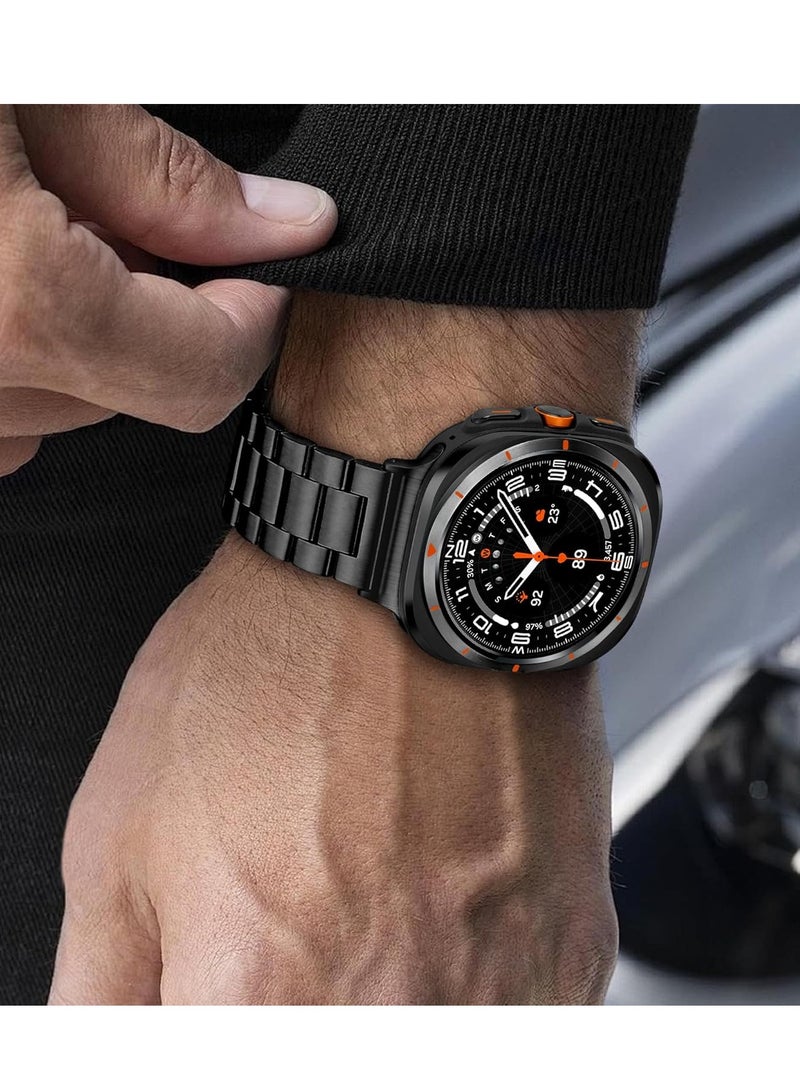 ELTRAZONE Stainless Steel Metal Band for Samsung Galaxy Watch Ultra 47mm (2024) - Elegant Metal Strap for Men & Women, Not Compatible with Galaxy Watch 7/6/5/4 Series - Image 4