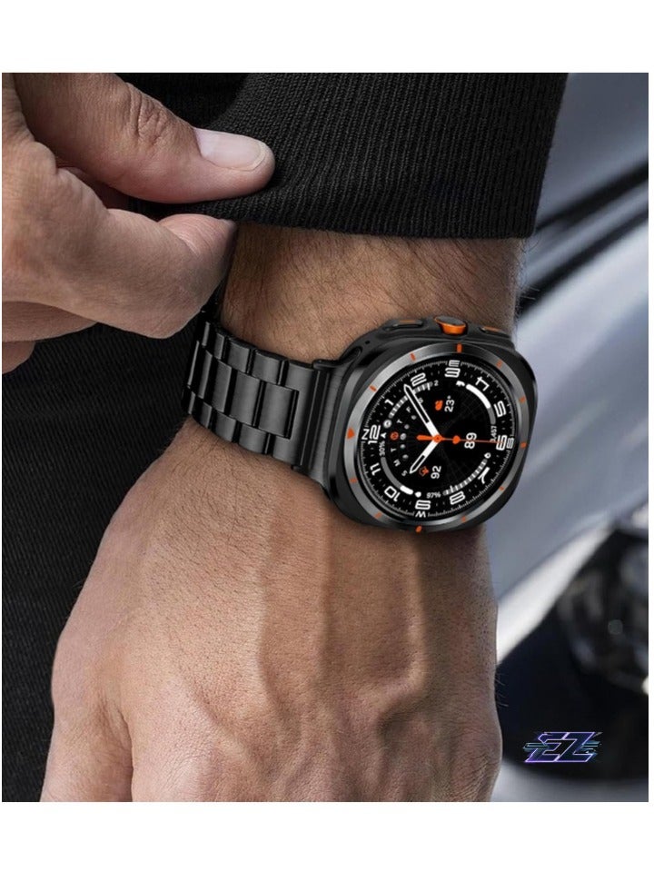 ELTRAZONE Stainless Steel Metal Band for Samsung Galaxy Watch Ultra 47mm (2024) - Elegant Metal Strap for Men & Women, Not Compatible with Galaxy Watch 7/6/5/4 Series - Image 2