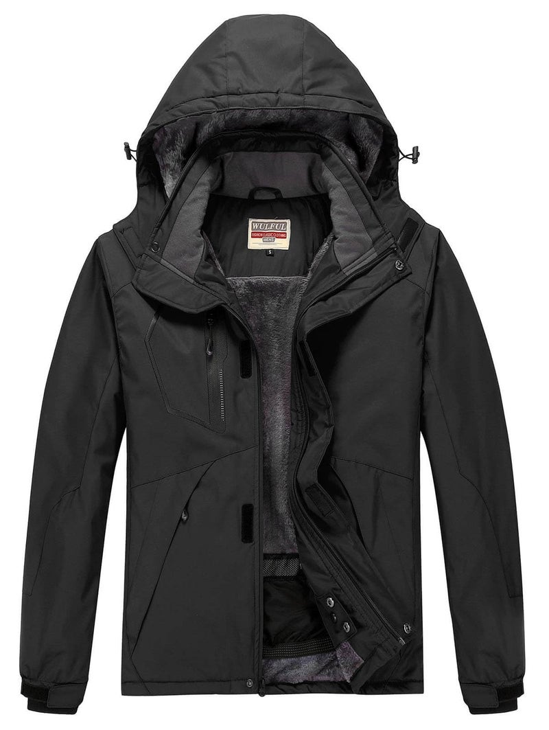 WULFUL Men's Waterproof Ski Jacket Warm Winter Snow Coat Mountain Windbreaker - Image 1