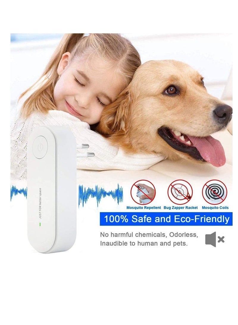 Excefore Mosquito Repellent, Electronic Ultrasonic Pest Repeller Plug in for Insects, Indoor Pest Control for Living Room, Garage, Office, Hotel (White, 2Pcs) - Image 5