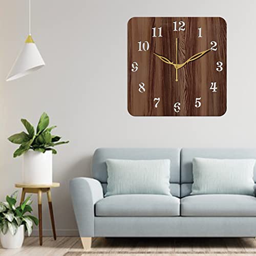 Freny Exim 10" Inch Wooden Analog Wall Clock (Wenge, Small Size, 25cm x 25cm)-022 - Image 2