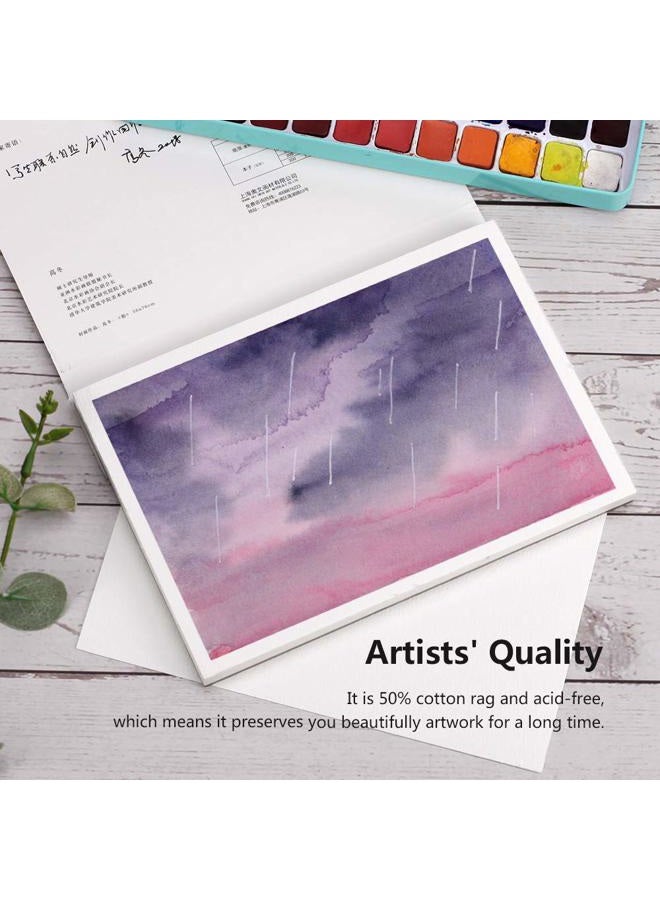PAUL RUBENS Watercolor Block, 140-lb Artist Quality Watercolor Paper Pad Acid-Free Cold Pressed, 50 Percent Cotton Rag, Sized 7.6 x 5.3 Inches, 20 Sheet - Image 5