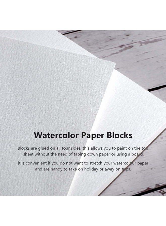 PAUL RUBENS Watercolor Block, 140-lb Artist Quality Watercolor Paper Pad Acid-Free Cold Pressed, 50 Percent Cotton Rag, Sized 7.6 x 5.3 Inches, 20 Sheet - Image 2