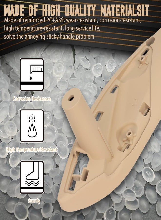 WEILEITE Front Interior Door Pull Handle Grab Armrest Compatible with 320i,328i,330i,340i,418i,420i,428i,430i,435i,440i & BMW 3 Series 4 Series Replace 51417279311(Beige,Right Passenger Side) - Image 4