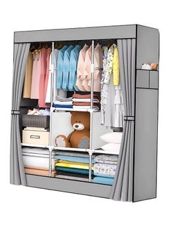 Cady One Foldable Fabric Wardrobe and Luggage Organizer with Hanging Rods and Clothes Rack for Storing Bags, Toys and Shoes 