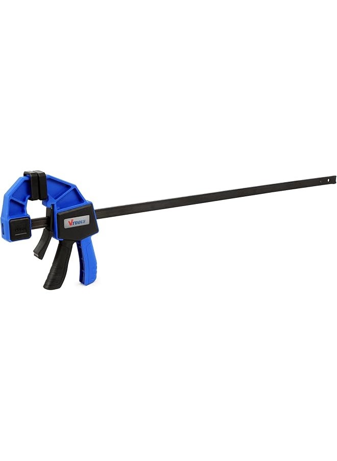 VTOOLS VTOOLS 18-Inch Quick Grip Clamps for Woodworking, One-Handed Bar Clamps, Up to 68KG Clamping Force, 450MM Throat Depth, For Welding, Crafts, Woodworking and DIY, Blue, VT2228  - Image 1