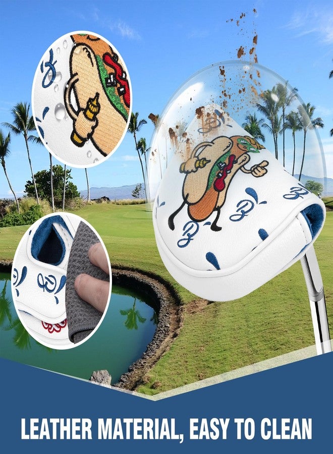 BAIRBRE Golf Putter Cover OZ1 Premium Embroidery Hot Dog Mallet Putter Headcover Leather Golf Club Covers with Magnetic Closure fit OZ1,MEZZ1,MEZZ1 MAX - Image 3