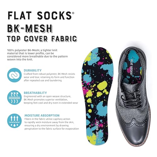 FLAT SOCKS جوارب مسطحة جوارب غير مرئية، بطانة بدون جوارب، لا تنزلق، لا رائحة، قابلة للغسل، إدخال حذاء بدون حذاء، أنماط متعددة الألوان، بقع طلاء، صغيرة - Image 3