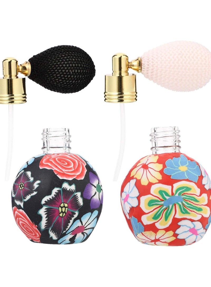 GGOOT 2pcs 12ml Bulb Perfume Bottle Airbag Perfume Fragrance Essential Oil Storage Bottle Perfume Sample Dispenser Vial for Women Ladies Random Color  - Image 1