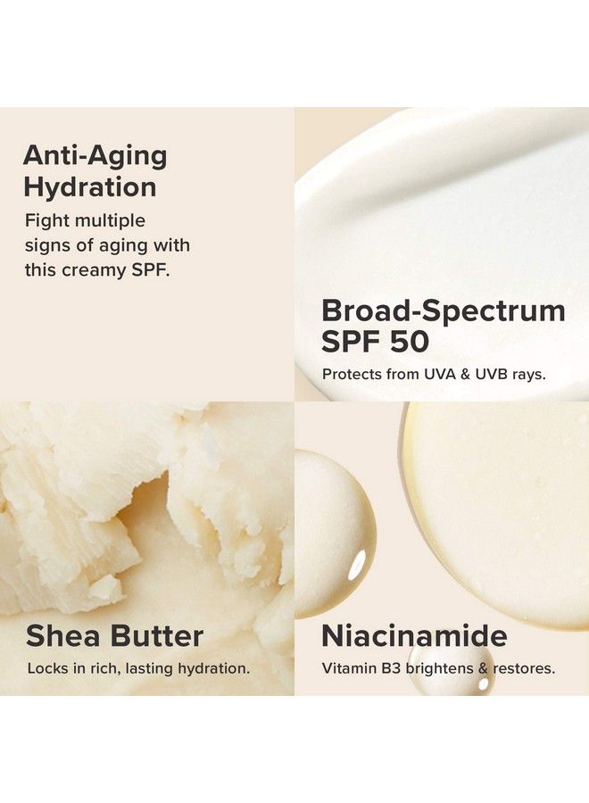 PAULA'S CHOICE مرطب مقاوم لاستعادة البشرة مع واقي شمس SPF 50 حماية من UVA و UVB زبدة الشيا و النياسيناميد واقي شمس مضاد للشيخوخة للبشرة الجافة 2 أونصة - Image 3