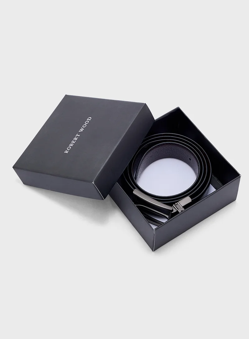 Robert Wood Genuine Leather 35Mm Reversible And Resizable Formal Belt
