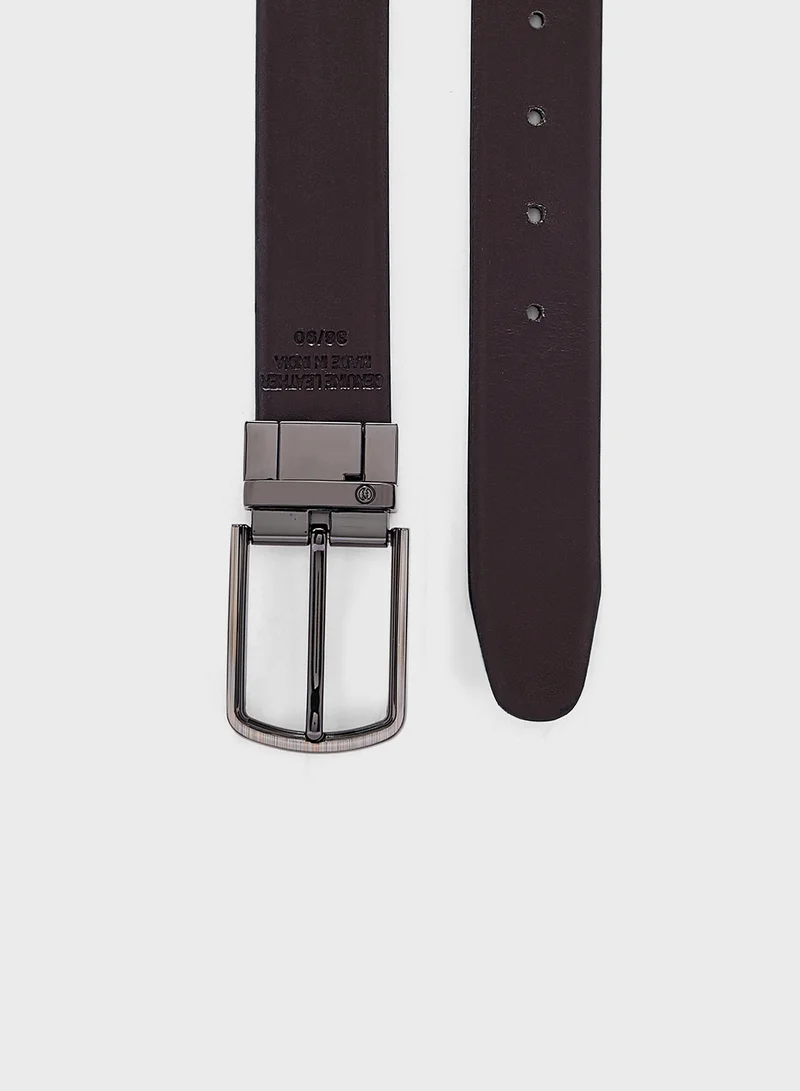 Robert Wood Genuine Leather 35Mm Reversible And Resizable Formal Belt