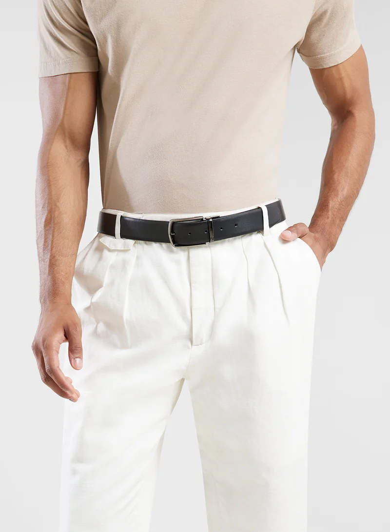Robert Wood Genuine Leather 35Mm Reversible And Resizable Formal Belt