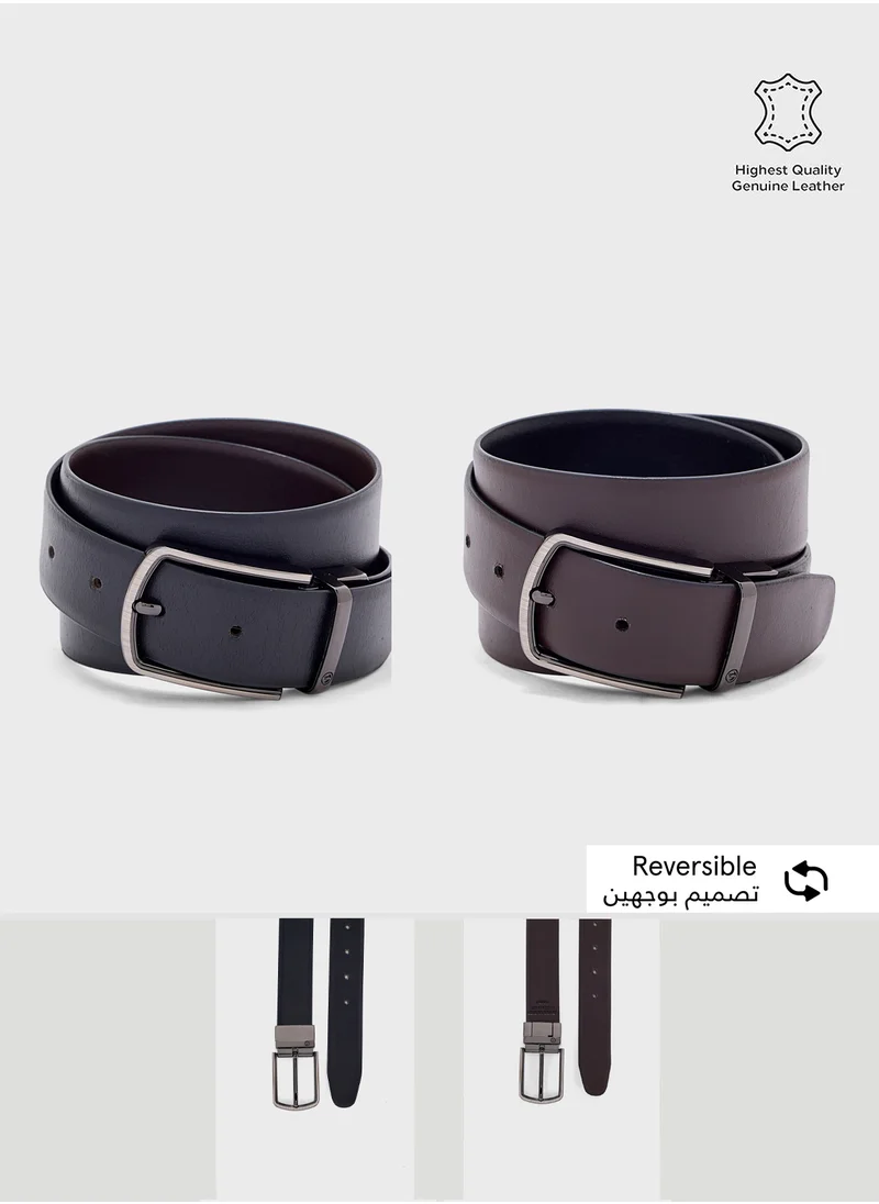 Robert Wood Genuine Leather 35Mm Reversible And Resizable Formal Belt