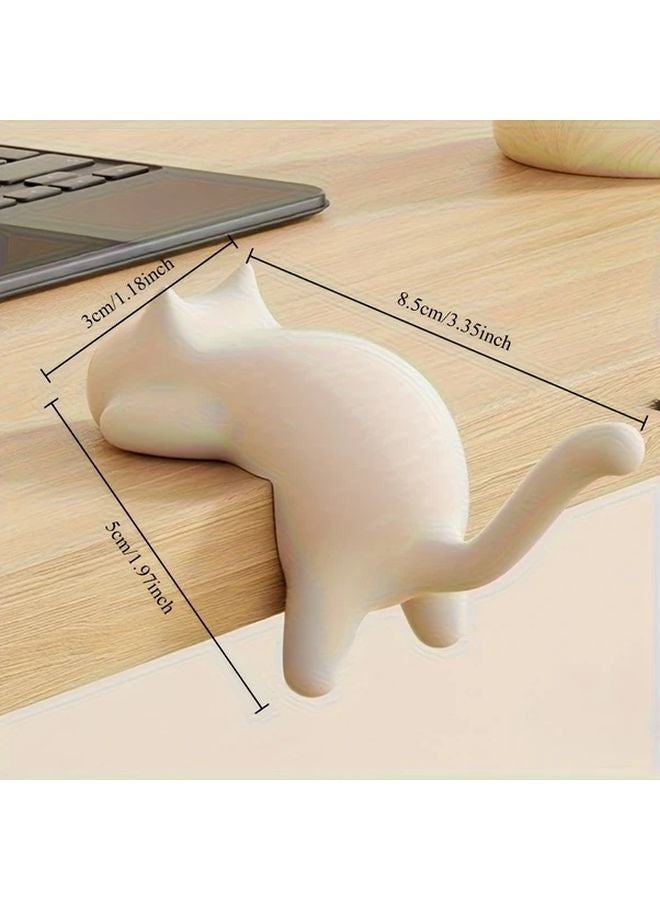 Yellow Cat Desk Hook No Drill Organizer Strong Adhesive Holds Keys Cables Bags - Image 3