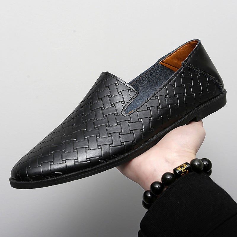 Fashionable Men'S Leather Shoes, Men'S Shoes, Soft-Soled Loafers, Genuine Leather Casual Shoes For Men And Women, Large Size Loafers - Image 1