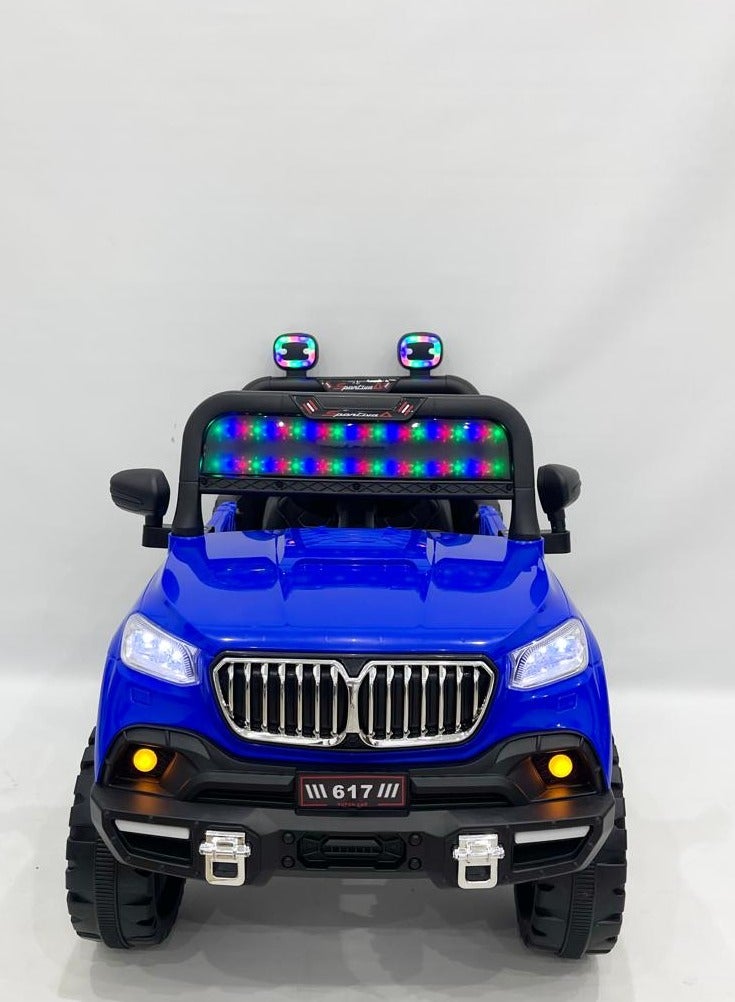 ضحكة  سيارة جيب كهربائية للأطفال مع جهاز تحكم عن بُعد من DEHKAH – مقعدين، بطارية 6 فولت، أضواء LED، موسيقى، وتحكم أبوي – للأعمار من 2 إلى 7 سنوات - Image 3