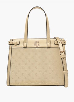 MISSY Women Missy Monogram Textured Tote Bag with Detachable Strap and Handles Ramadan Collection  - Image 1