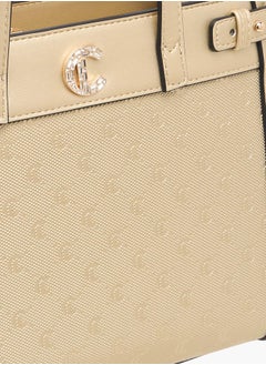 MISSY Women Missy Monogram Textured Tote Bag with Detachable Strap and Handles Ramadan Collection  - Image 4