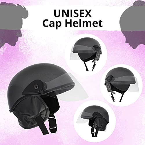 Western Era Half Helmet with Clear Visor for Men & Women ||Safety & Comfort|| Stylish Enhanced Design || (Large, Grey Glossy) - Image 3