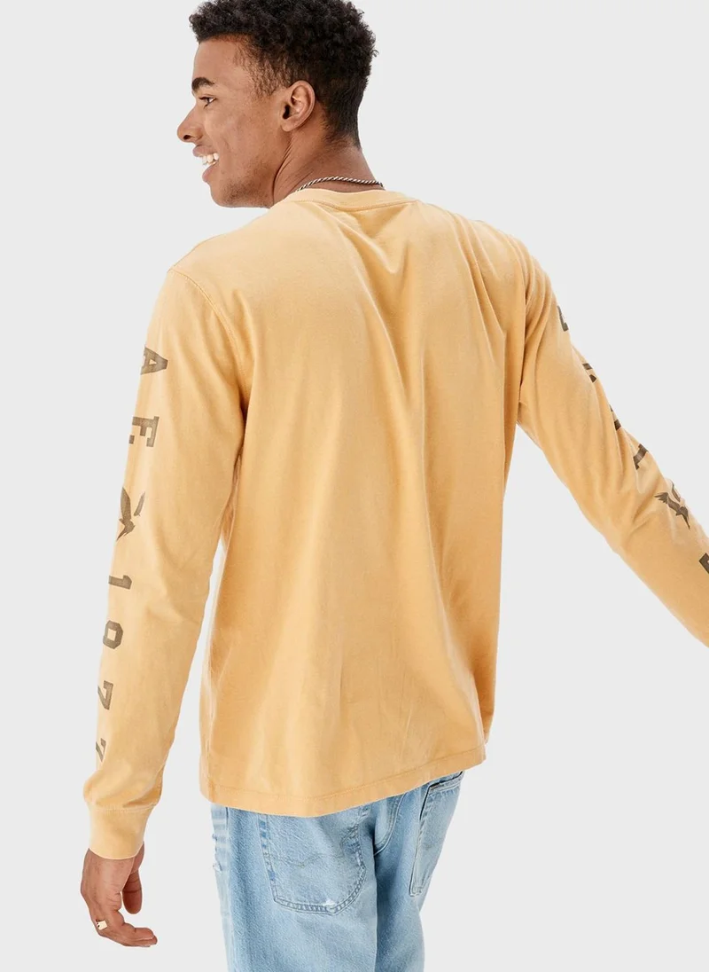 American Eagle Logo Sleeve Crew Neck T-Shirt