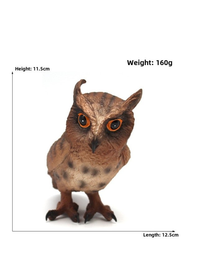 Animal Model Special For Teaching And Education Animal Model Kangaroo Elephant Lion Tiger Deer Ostrich Wolf-Color:921 Owl (160g)  - Image 1
