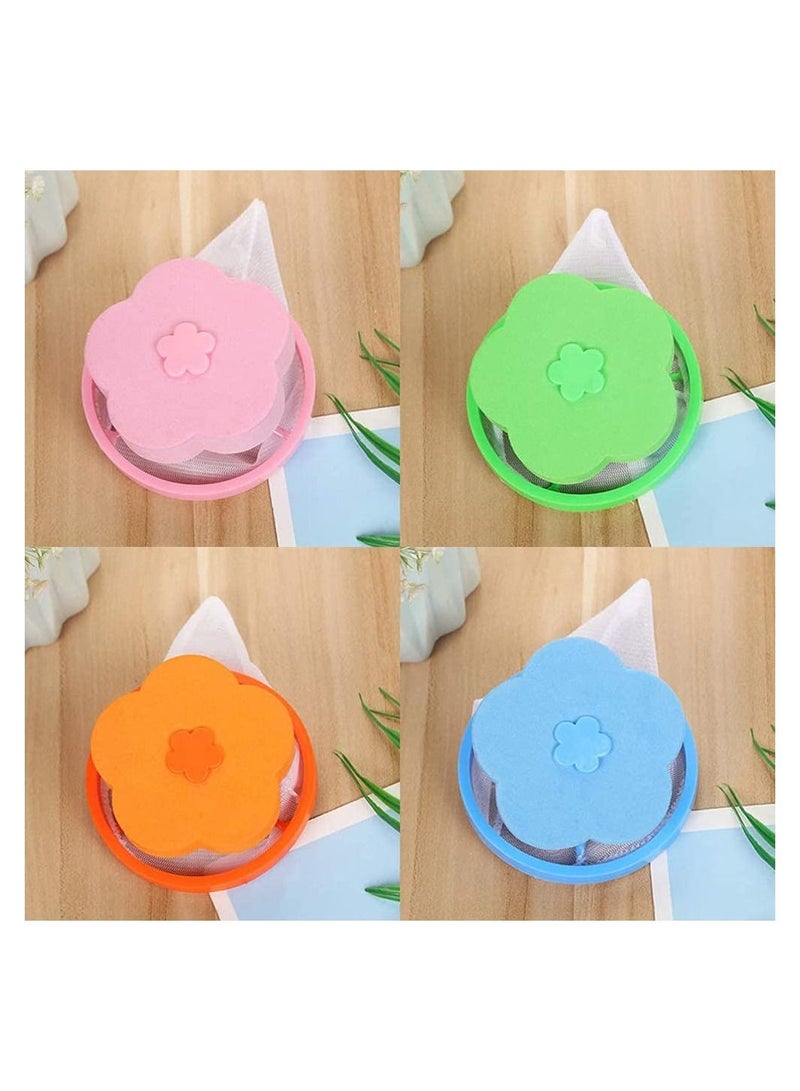 4 Pcs Home Floating Lint Hair Catcher Mesh Pouch Washing Machine Laundry Filter Bag  - Image 5